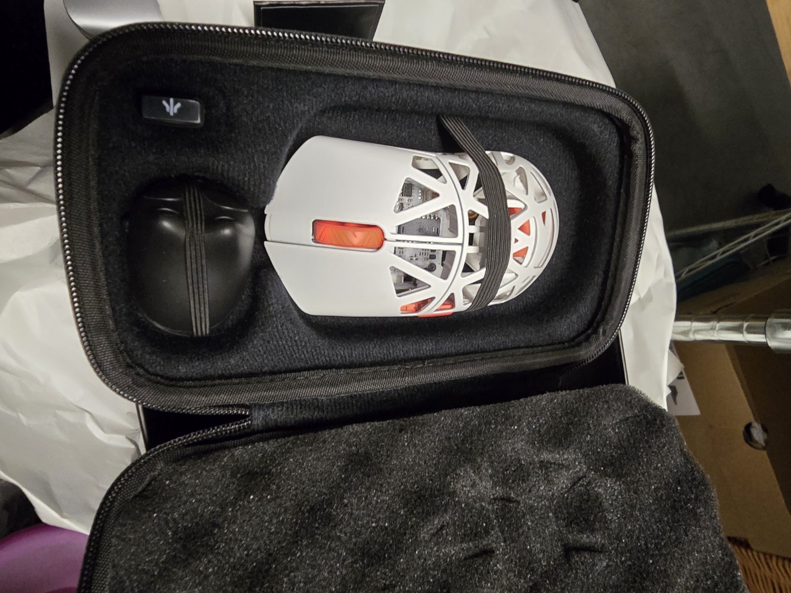 WLMOUSE BEAST X Wireless Gaming Mouse White/Orange (Mechanical switches)