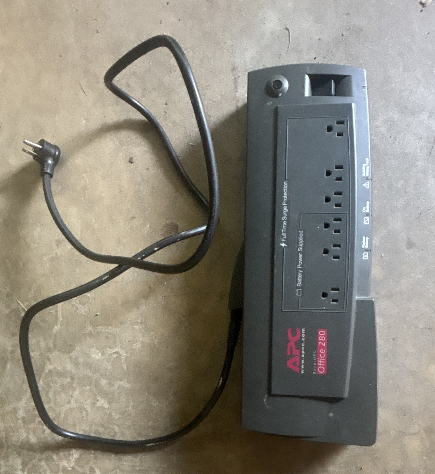 APC Back-UPS Office 280 Desktop UPS 280VA 120V 5 Outlets Surge Black