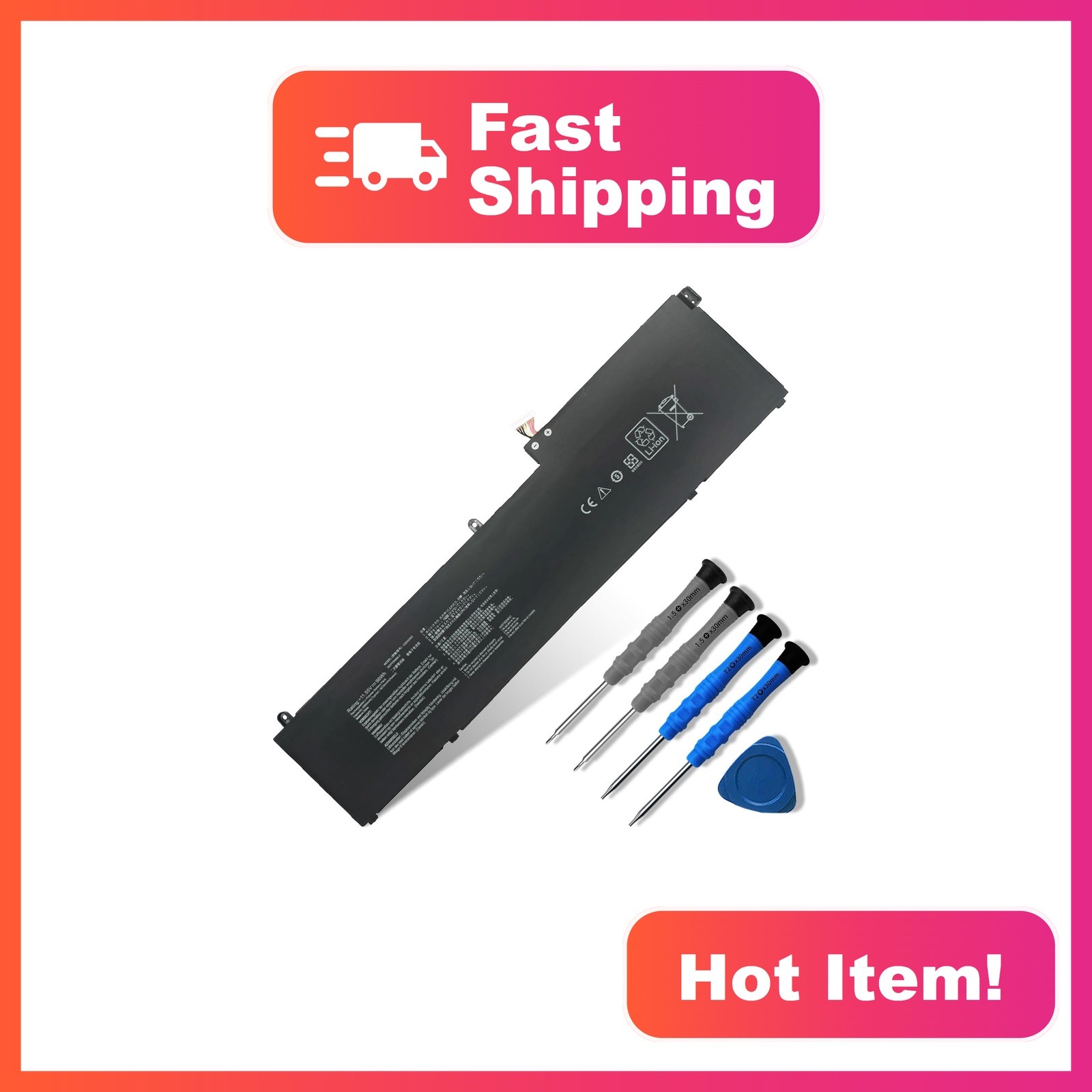 Dentsing C32N2002 Laptop Battery for Asus ZenBook Pro 15, 13.28*3.34*0.28 inch