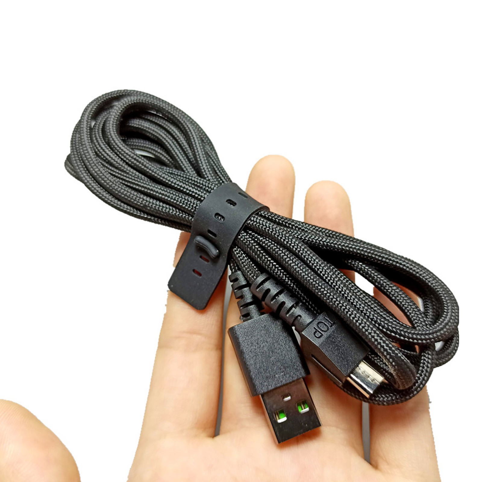 2m Nylon Micro USB Cable Line For Razer Basilisk Viper Ultimate Naga Deathadder