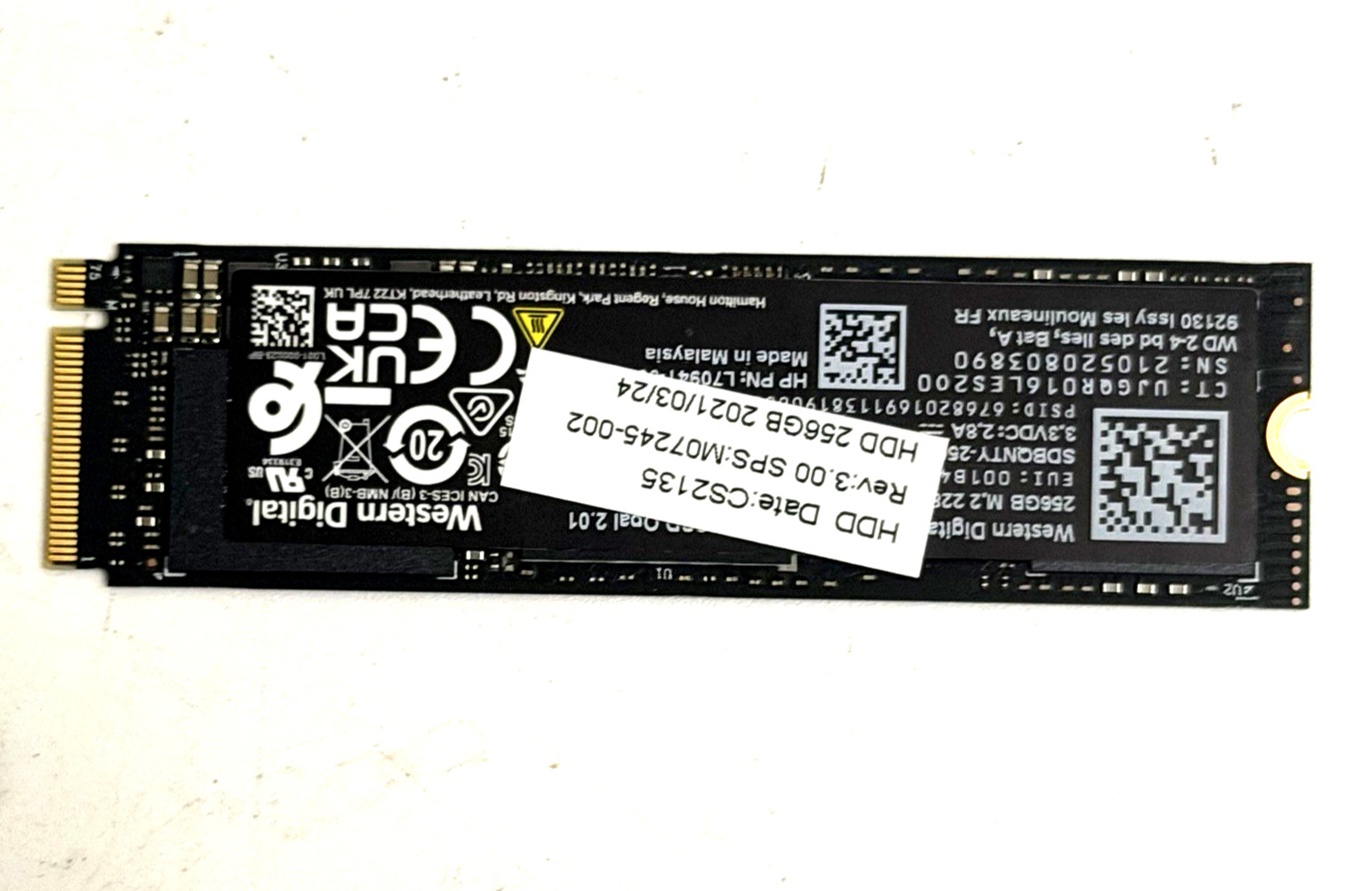 Western Digital PC SN730 NVMe 256GB SSD 88% health