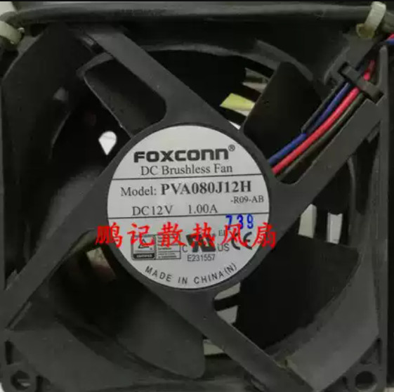 1PCS Foxconn PVA080J12H  8032 12V 1.00A 3-Wire Fan for Communication Equipment