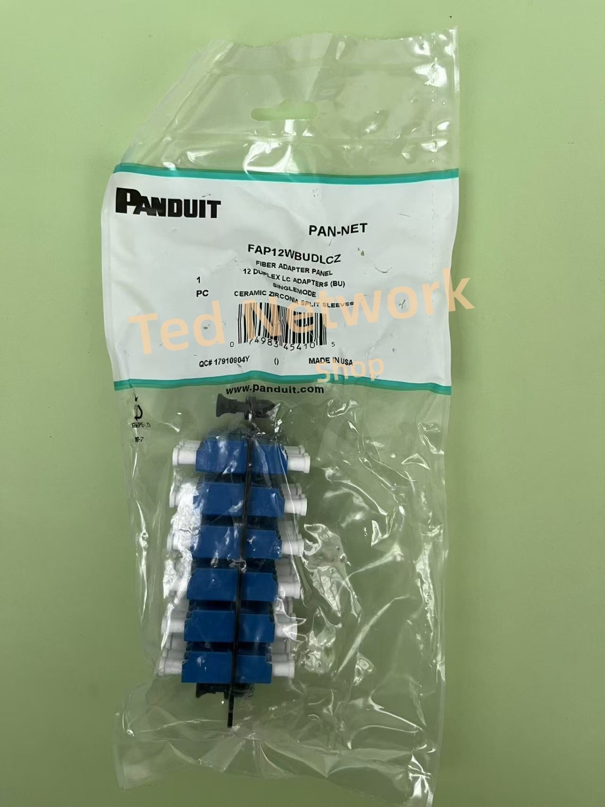 Genuine Panduit FAP12WBUDLCZ Single-mode 12 Port Fiber Adapter Pane