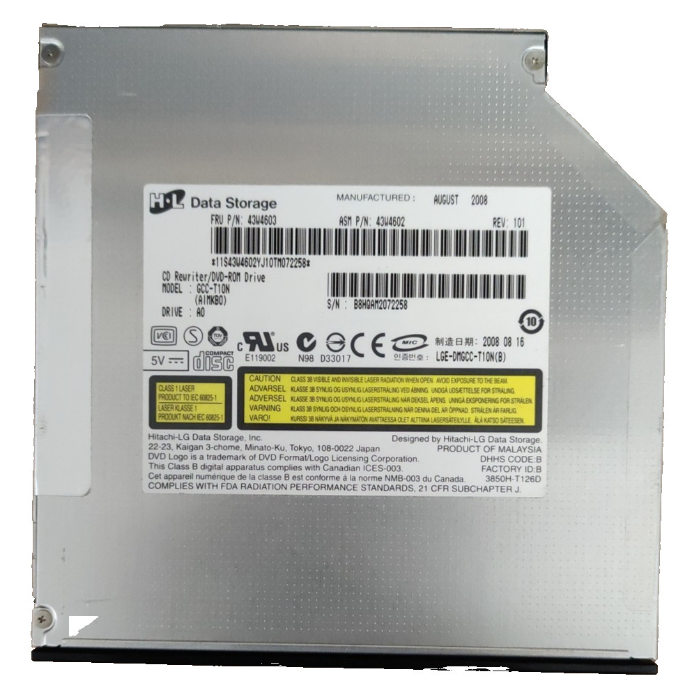 IBM FRU 43W4603 43W4602 CD-RW DVD-RM GCC-T10N