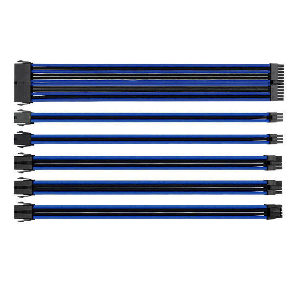 Thermaltake Blue/Black TtMod Sleeved Modular Cable Combo Pack (AC-035-CN1NAN-A1)