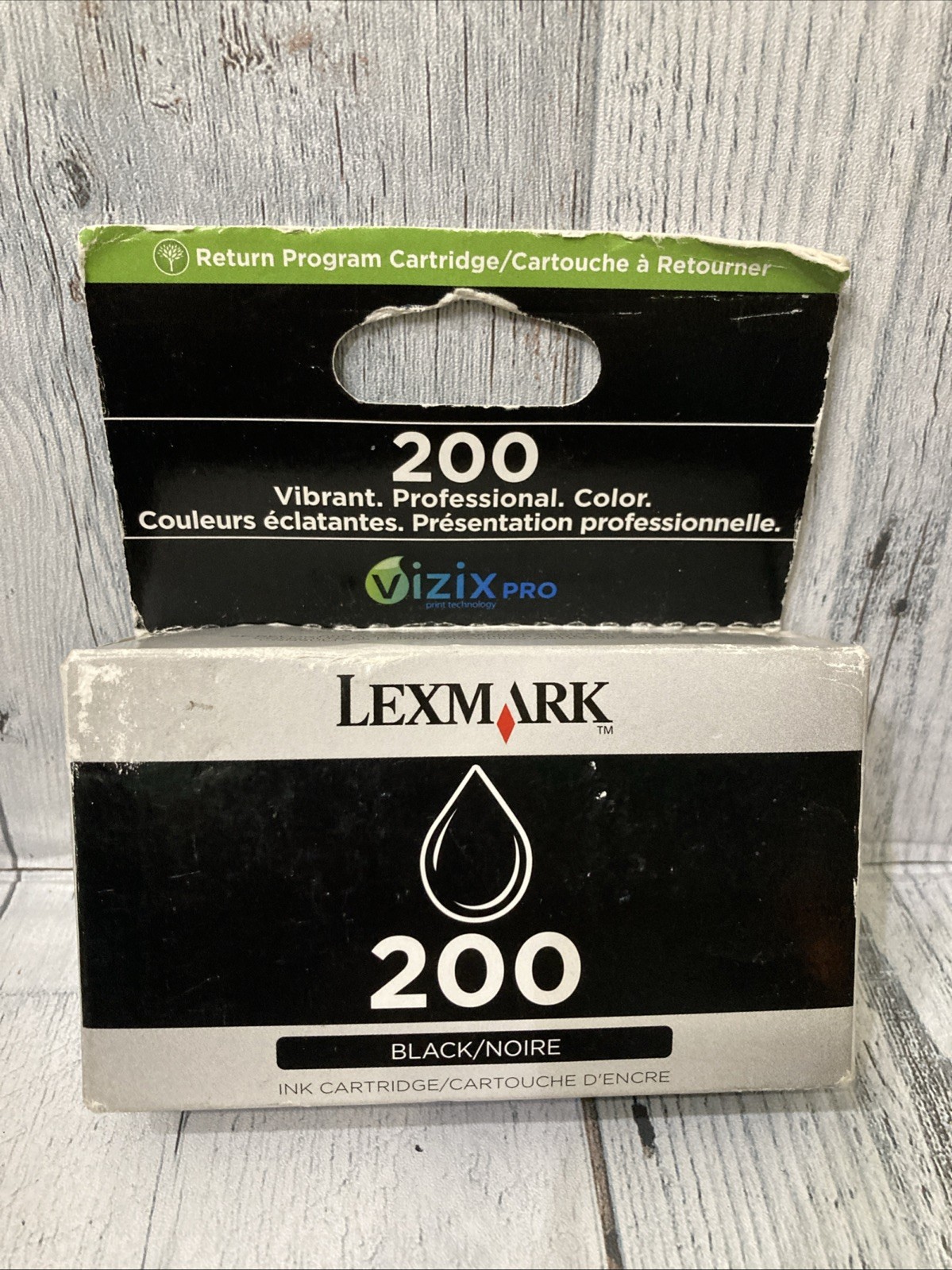 OEM Lexmark 200 Black Ink Cartridge 14L0173 NEW/imperfect Box