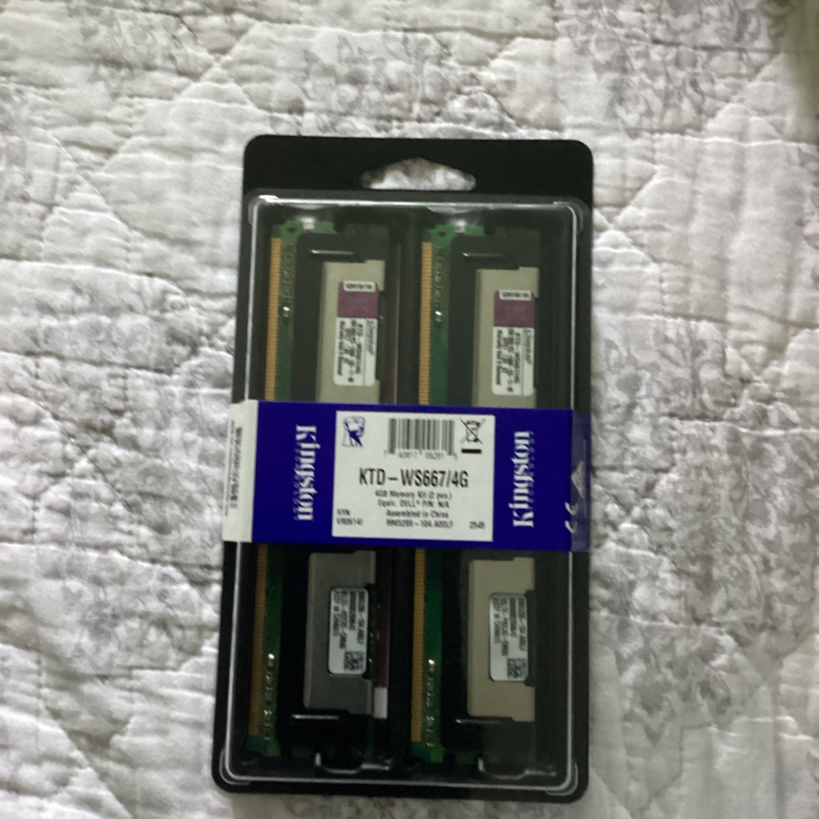 4GB Kingston Fully Buffered (2X2GB) KTD-WS667/4G) PC2-5300F 2Rx8 Server RAM