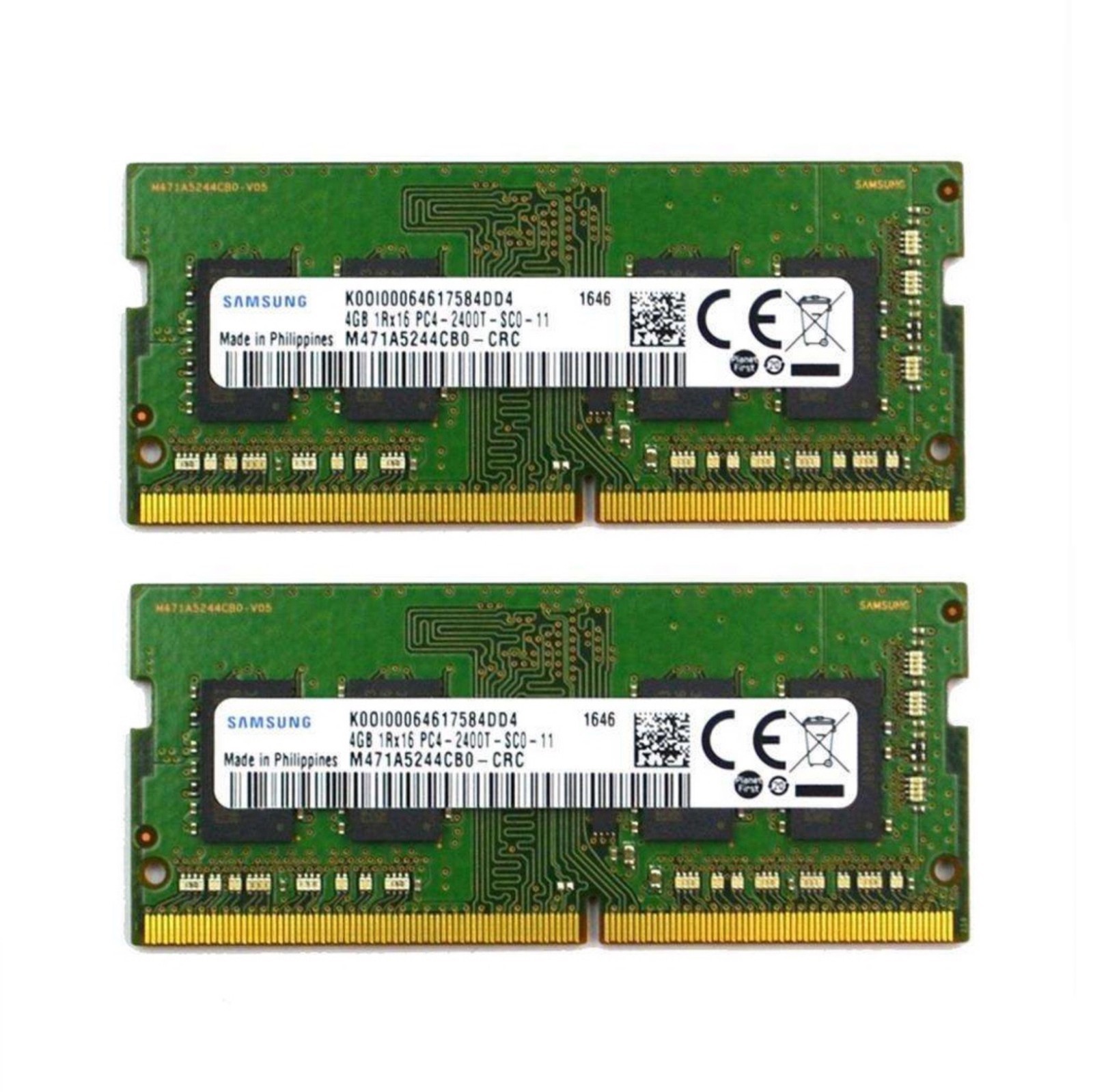New Samsung 8GB (2X4GB DDR4 2400MHZ PC4-19200 SODIMM Memory Ram M471A5244CBO-CRC