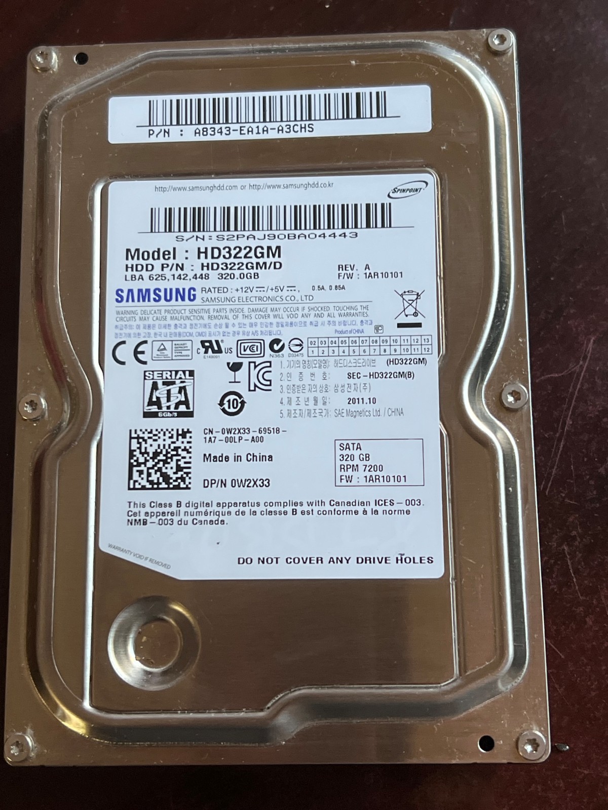 Samsung Spinpoint HD322GM SATA Hard Drives