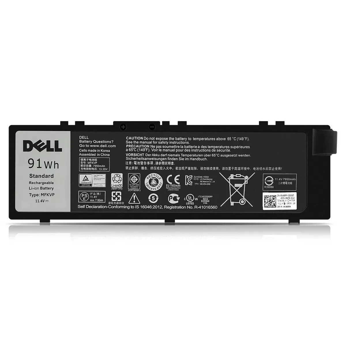 Genuine 91Wh MFKVP Battery For Dell Precision 15 7510 7520 17 7710 7720 Series