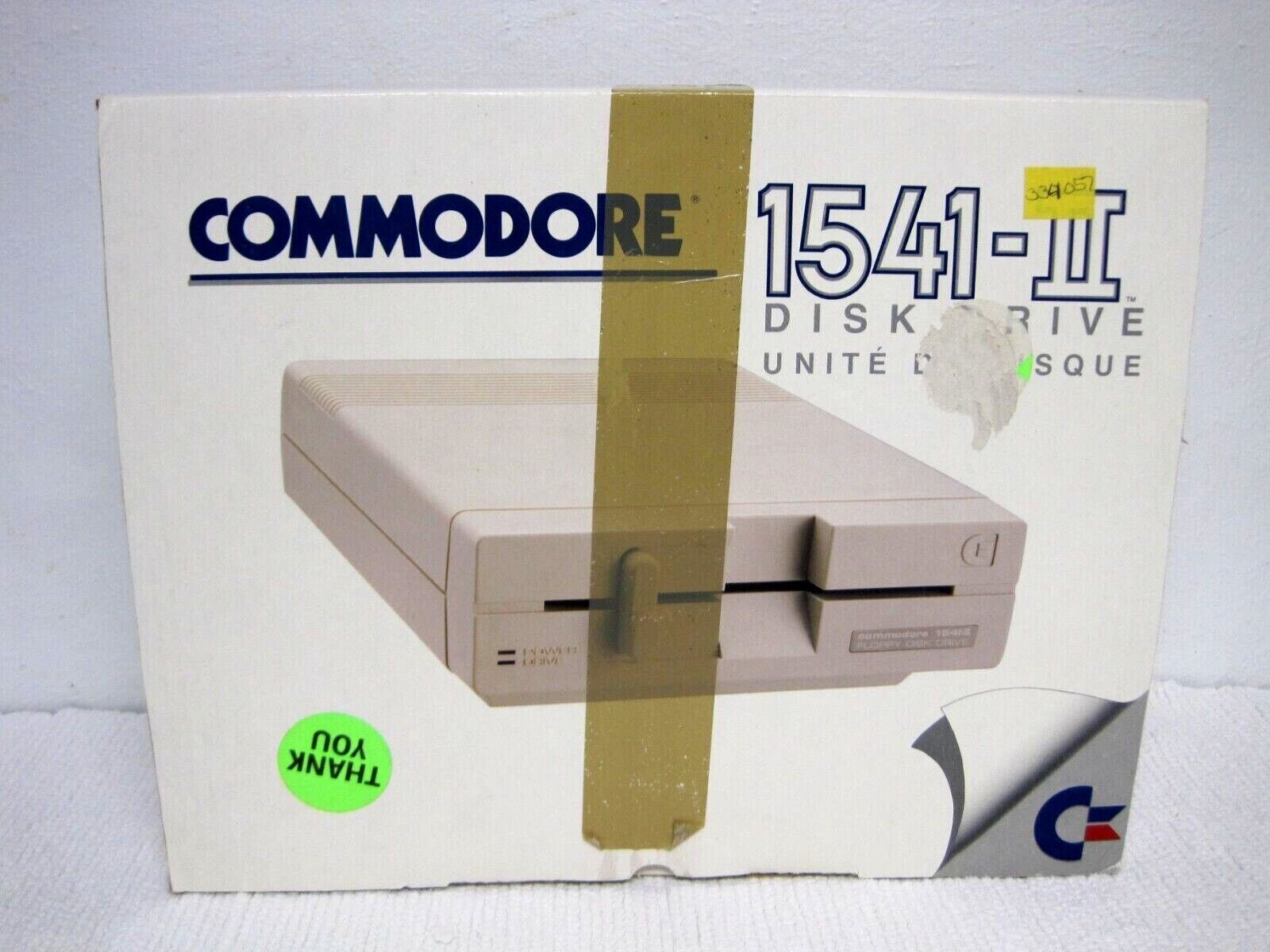 Vintage Commodore 1541-II Disk Drive w/Original Box & Users Guide-Powers Up