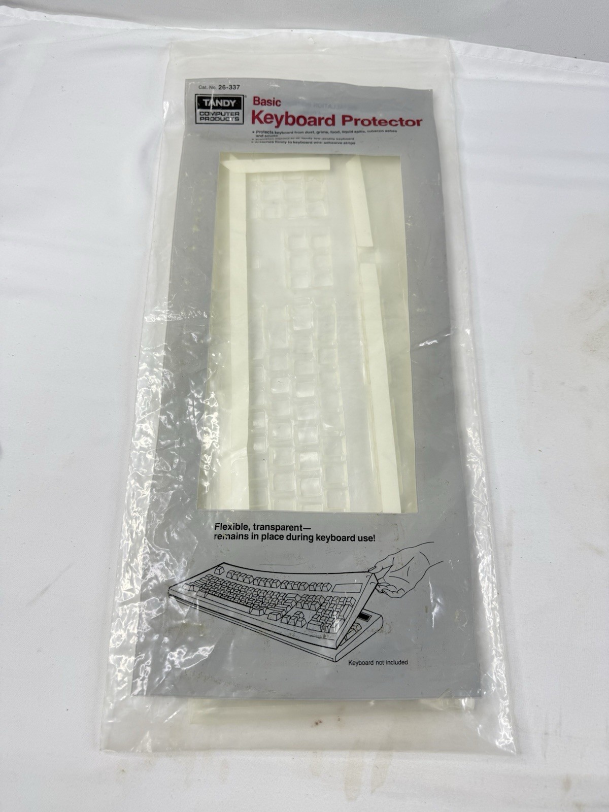 Vintage Tandy Enhanced Mechanical Computer Keyboard Cover Protector Clear NEW