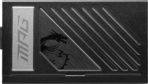 MSI MPG A1000G GAMING POWER SUPPLY - 80 PLUS GOLD CERTIFIED 1000W - 0% -  BLACK