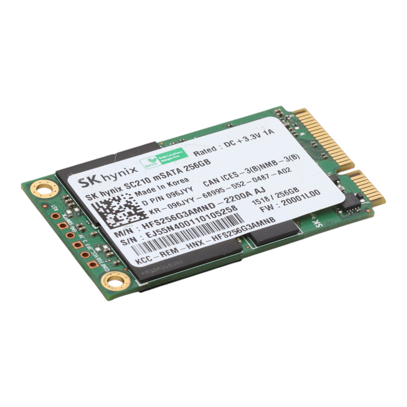 SKHynix 256GB mSATA SSD 096JYY HFS256G3AMND-2200A Dell OEM Solid State Drive