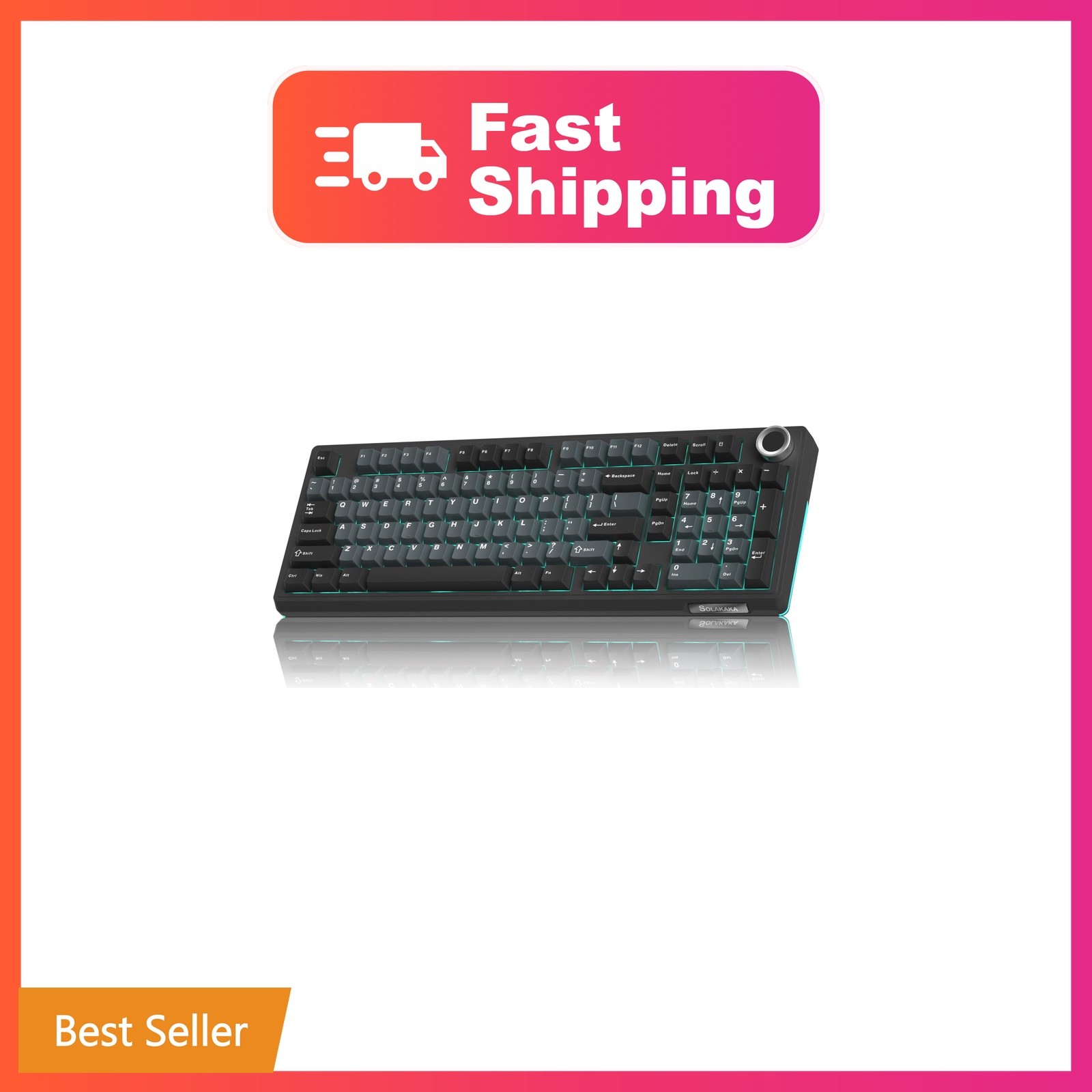 SOLAKAKA KI99 Pro Wireless Mechanical Keyboard with Quiet Switch, Hot Swappab...