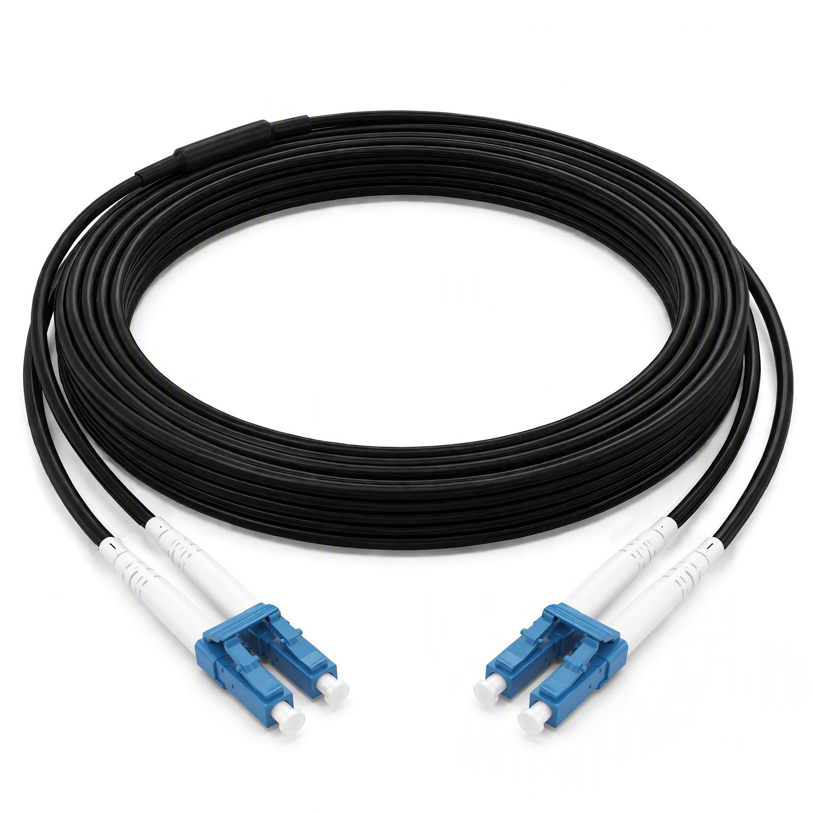1-30m Fiber Patch Cord Black Cable Armored TPU SingleMode Duplex UPC LC SC FC ST