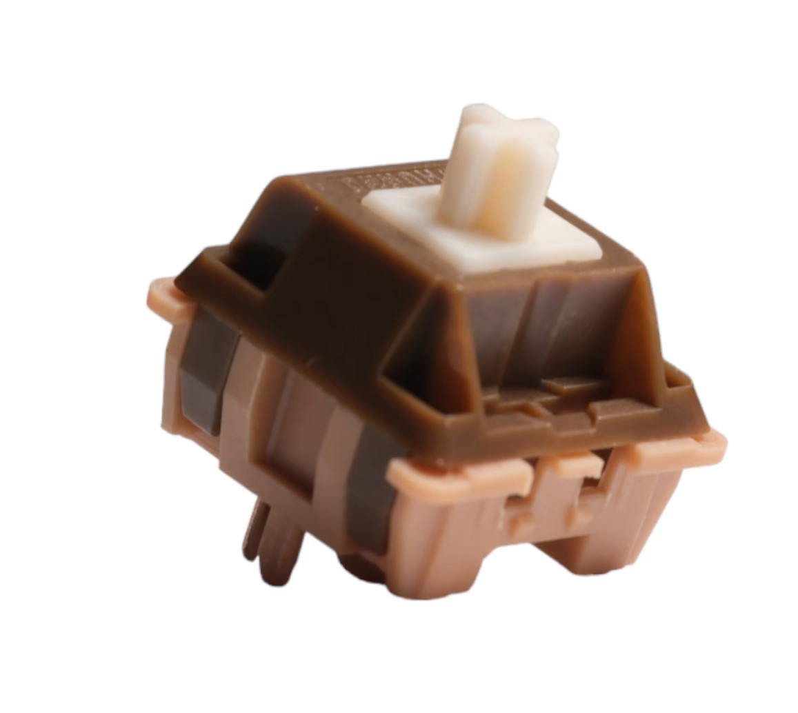 Hand Lubed/Filmed Huano Caramel Latte Linear Switches For Mechanical Keyboards