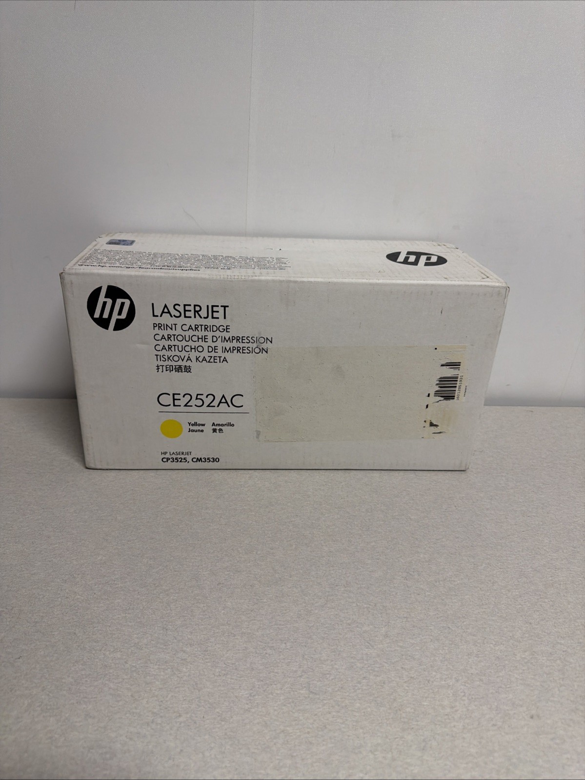 HP CE252AC Yellow Toner Cartridge Genuine Laserjet CP3525 CM3530 Printer *NEW*