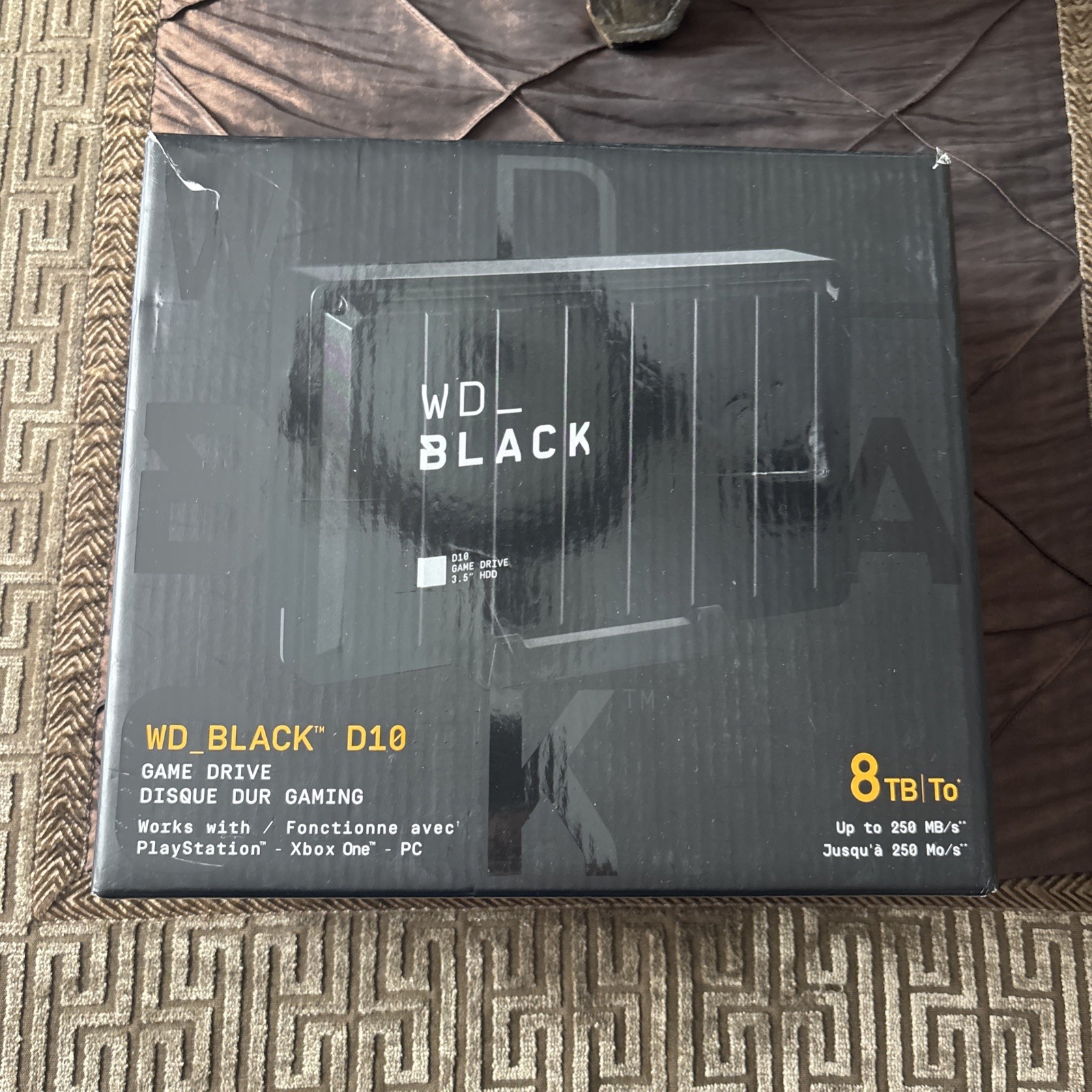 WD BLACK D10 8TB External Game Drive 3.5 HDD PS5 Xbox PC WDBA3P0080HBK