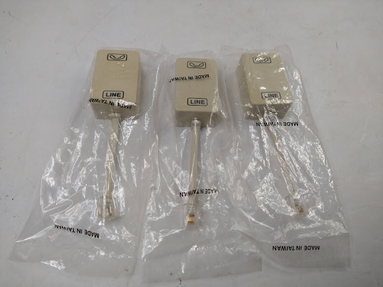 Lot Of 3 ADSL Phone Line DSL Filter Adapter Z-200SM