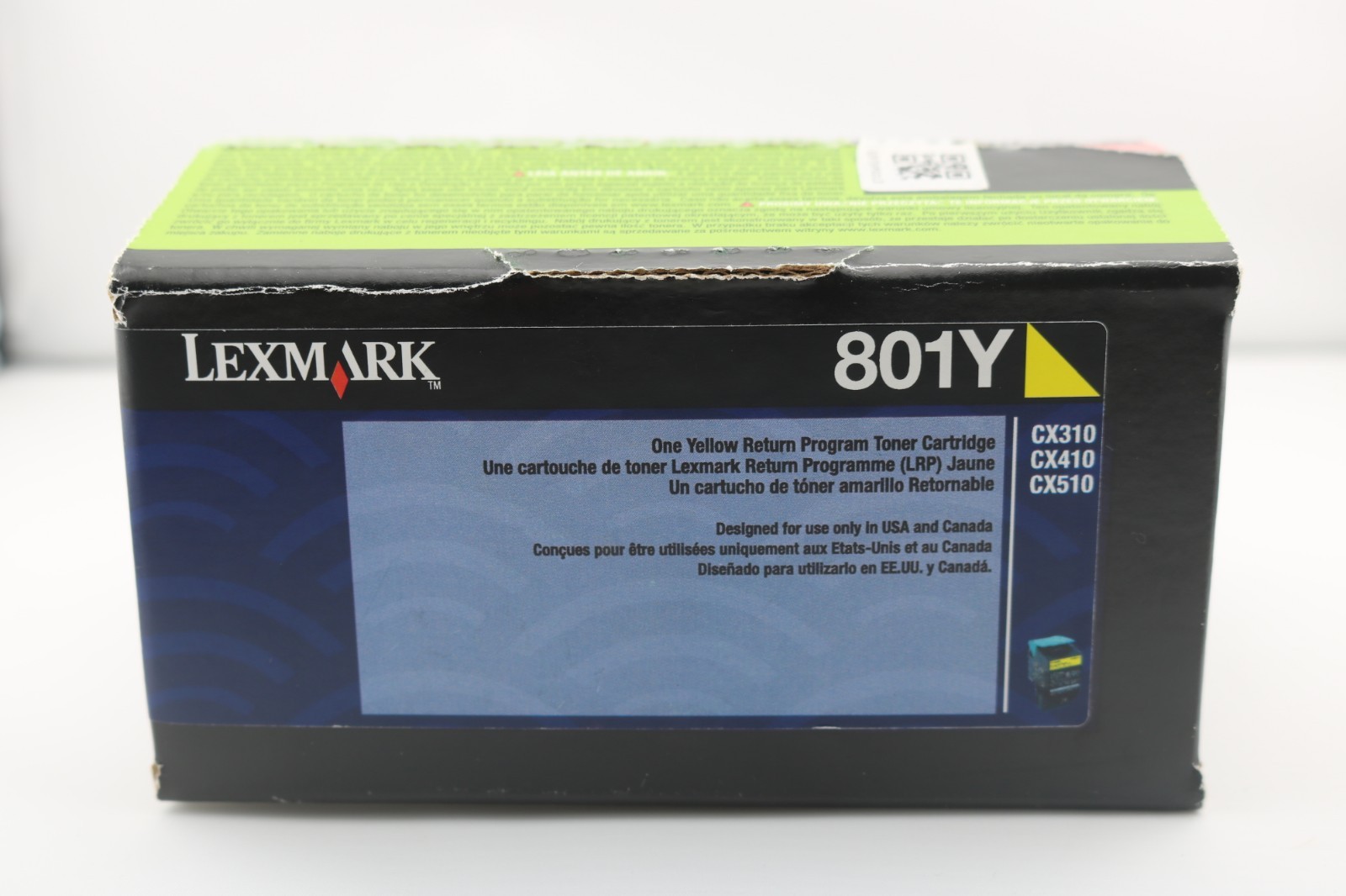NEW Lexmark 801Y Yellow Toner Cartridge CX310 CX410 CX510 - (Part # 80C10Y0)