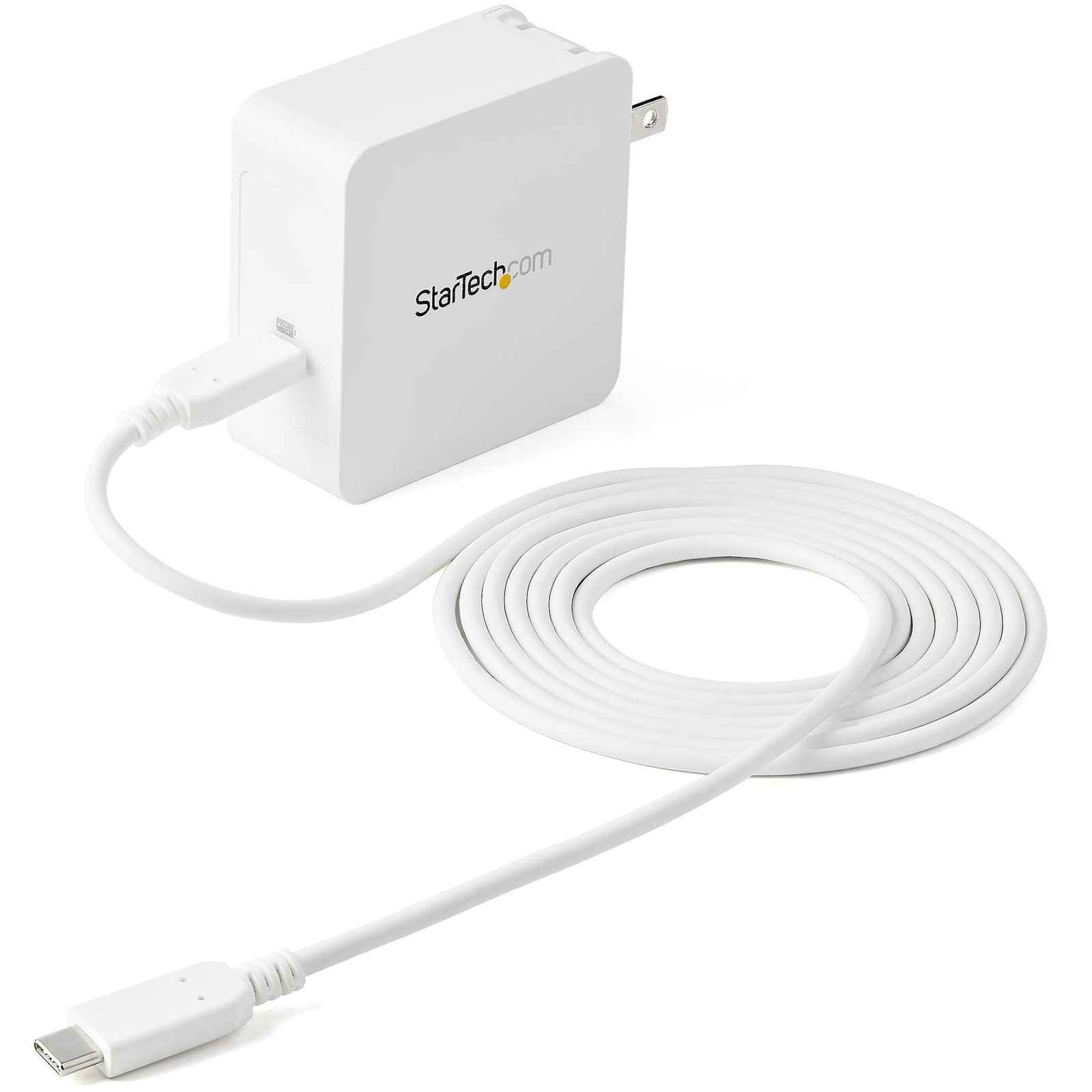 StarTech 60W USB Wall Charger, USB-C Laptop Charger 60W PD, 6ft/2m Cable WCH1C