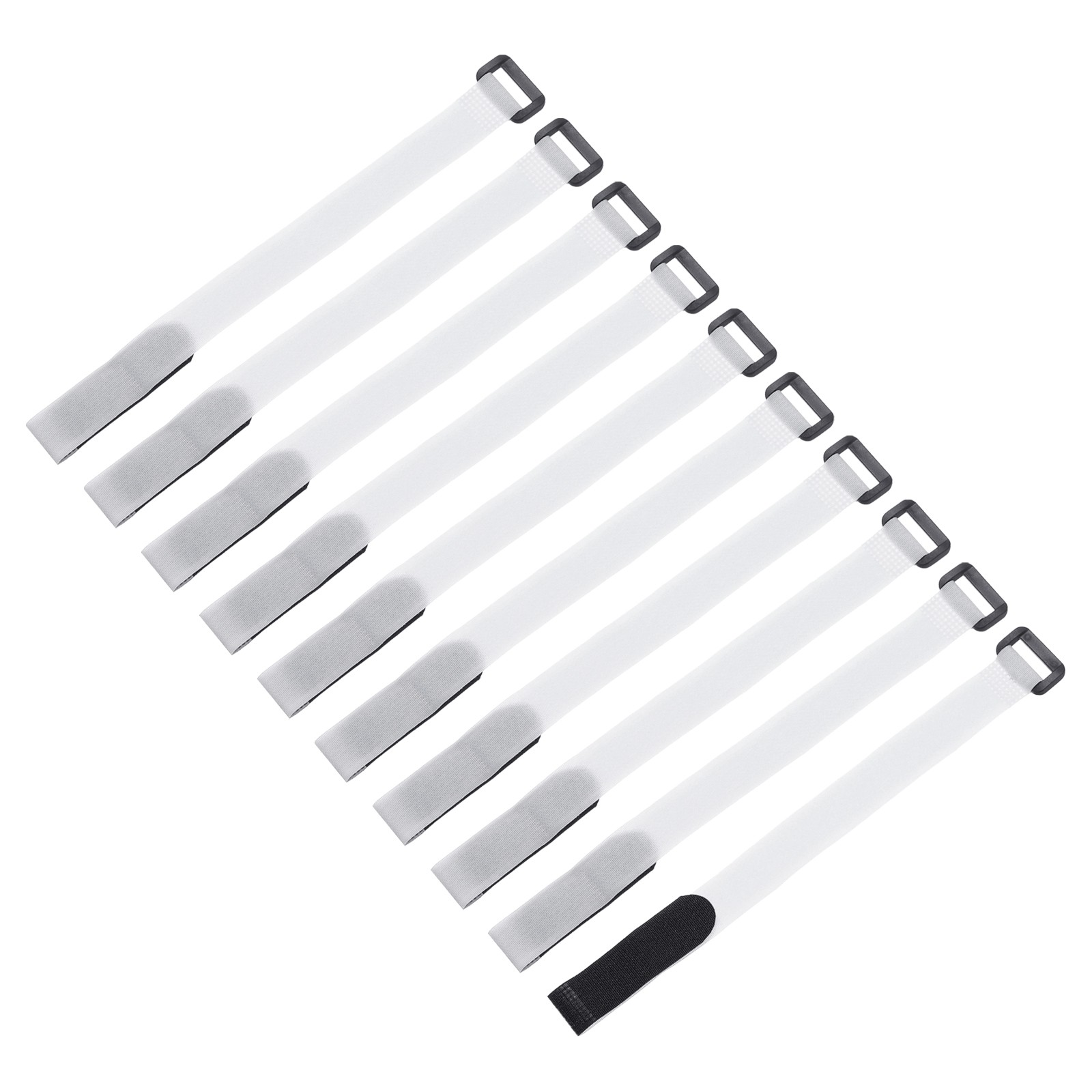 10Pcs Battery Tie Down Straps 0.8x12" White Nylon Hold Loop Strap