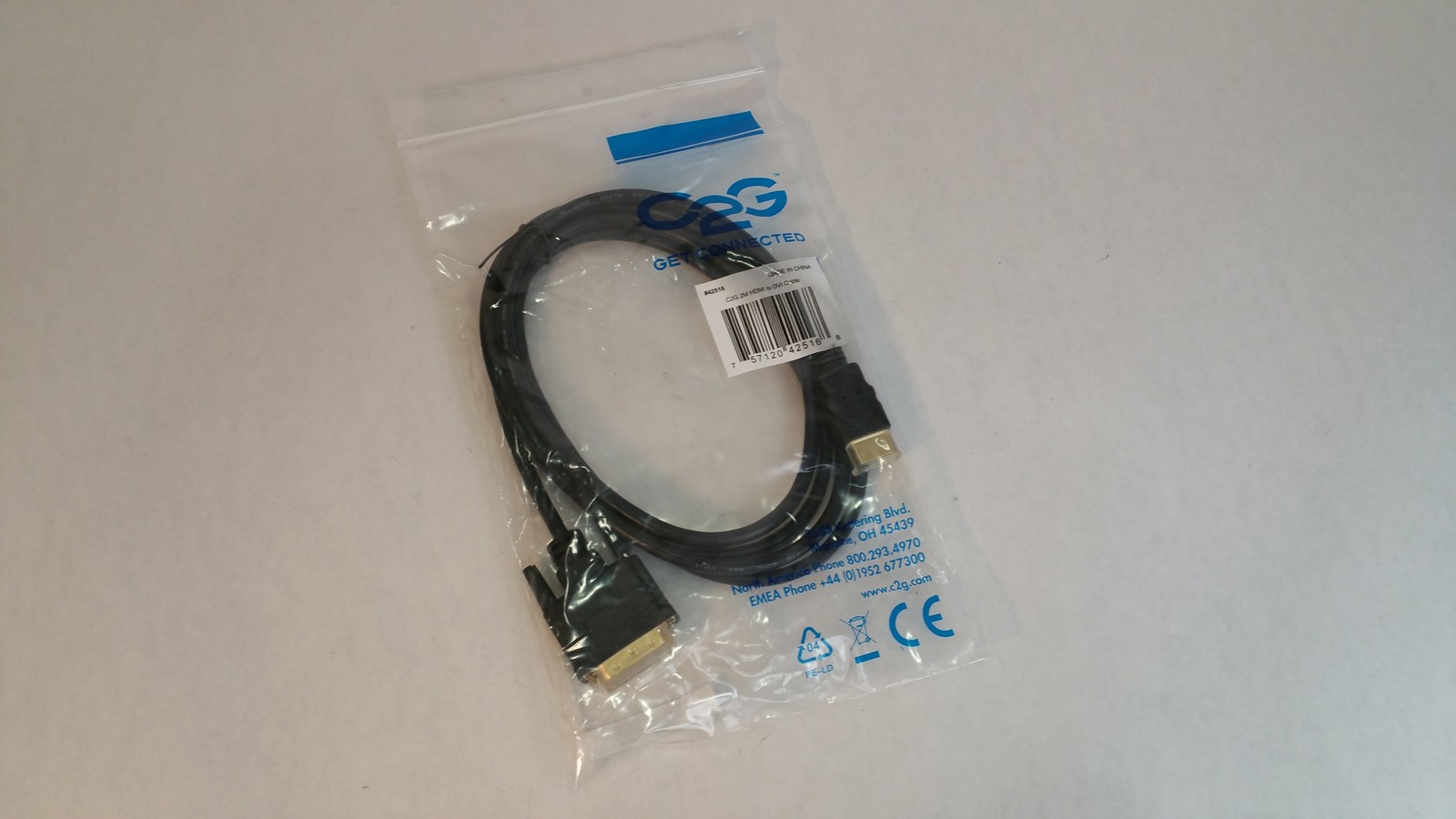 Lot of 5 New C2G Cables To Go 42516 HDMI To DVI-D Video Cable 2 Meters / 6 Feet