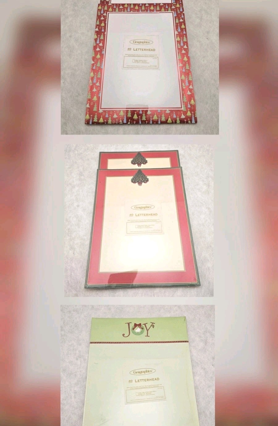 Lot Of 5 Geographics Christmas Icons Newsletter Printer Paper Letterhead 40 Page