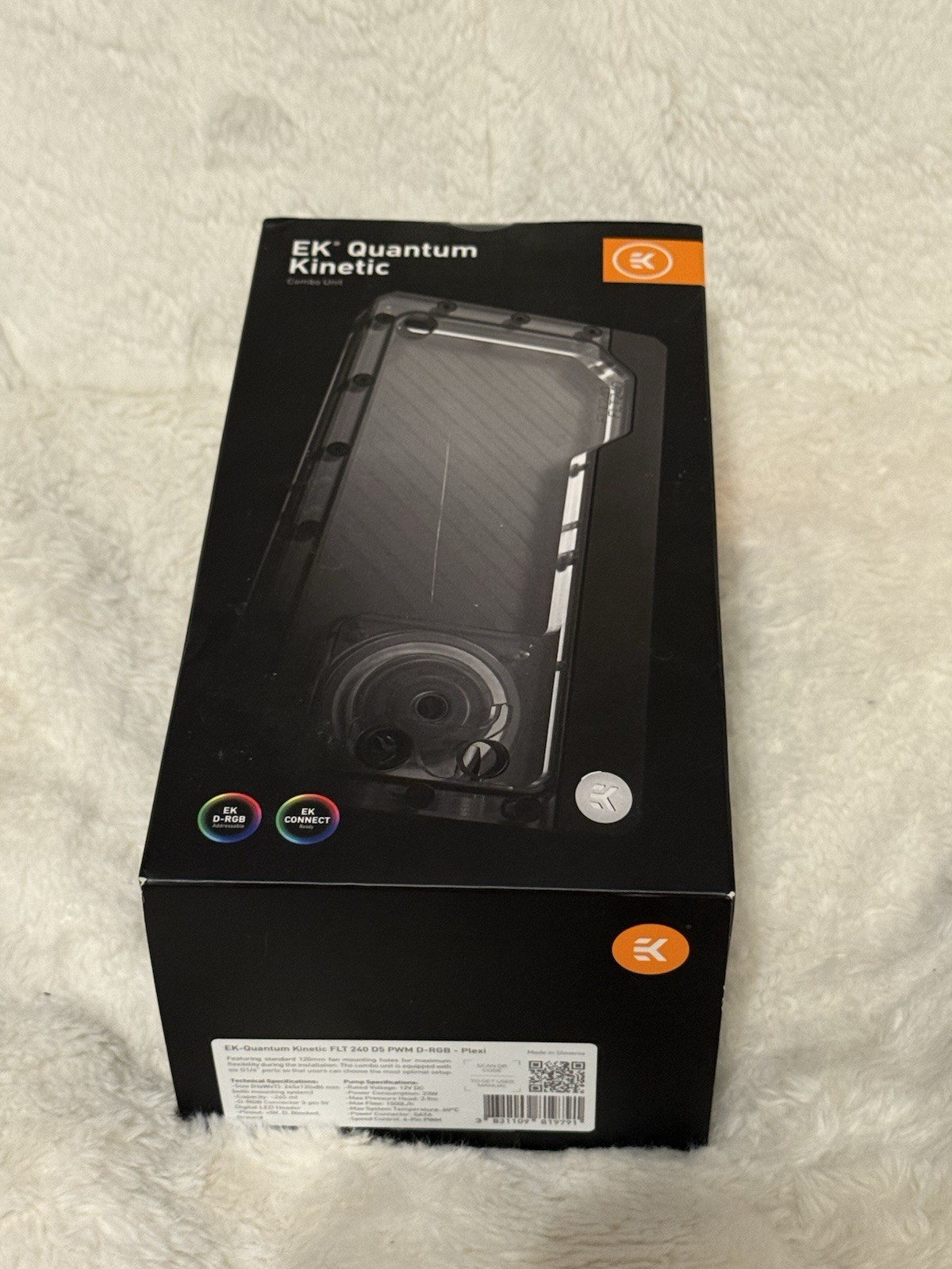 EKWB EK-Quantum Kinetic FLT 240 DDC PWM D-RGB – Plexi **EOL**