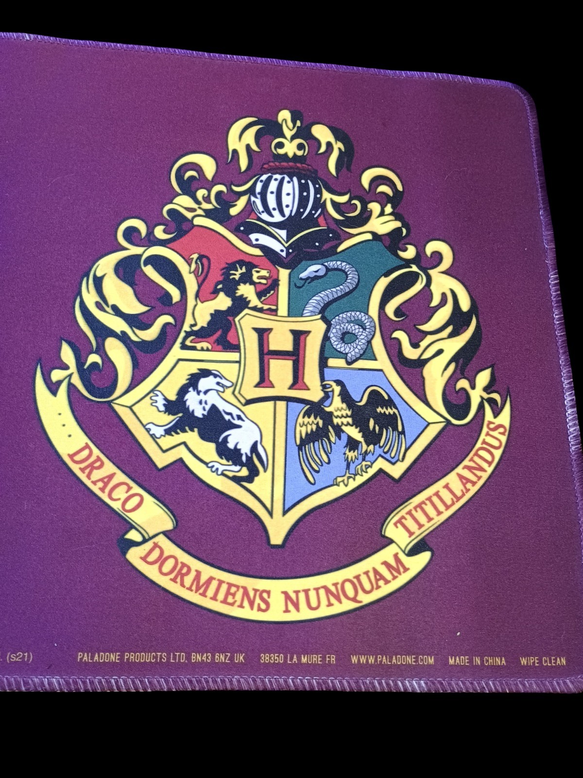 Wizarding World Harry Potter Hogwarts Crest Large 11.75"x31" Desk Mat