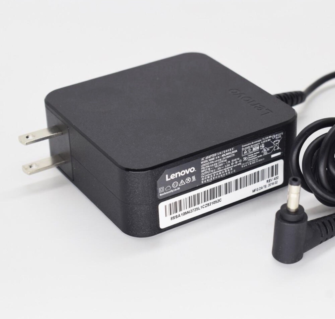 Lot of 5 Lenovo 65W OEM Laptop Chargers SA10M42725 20V 3.25A US Plug