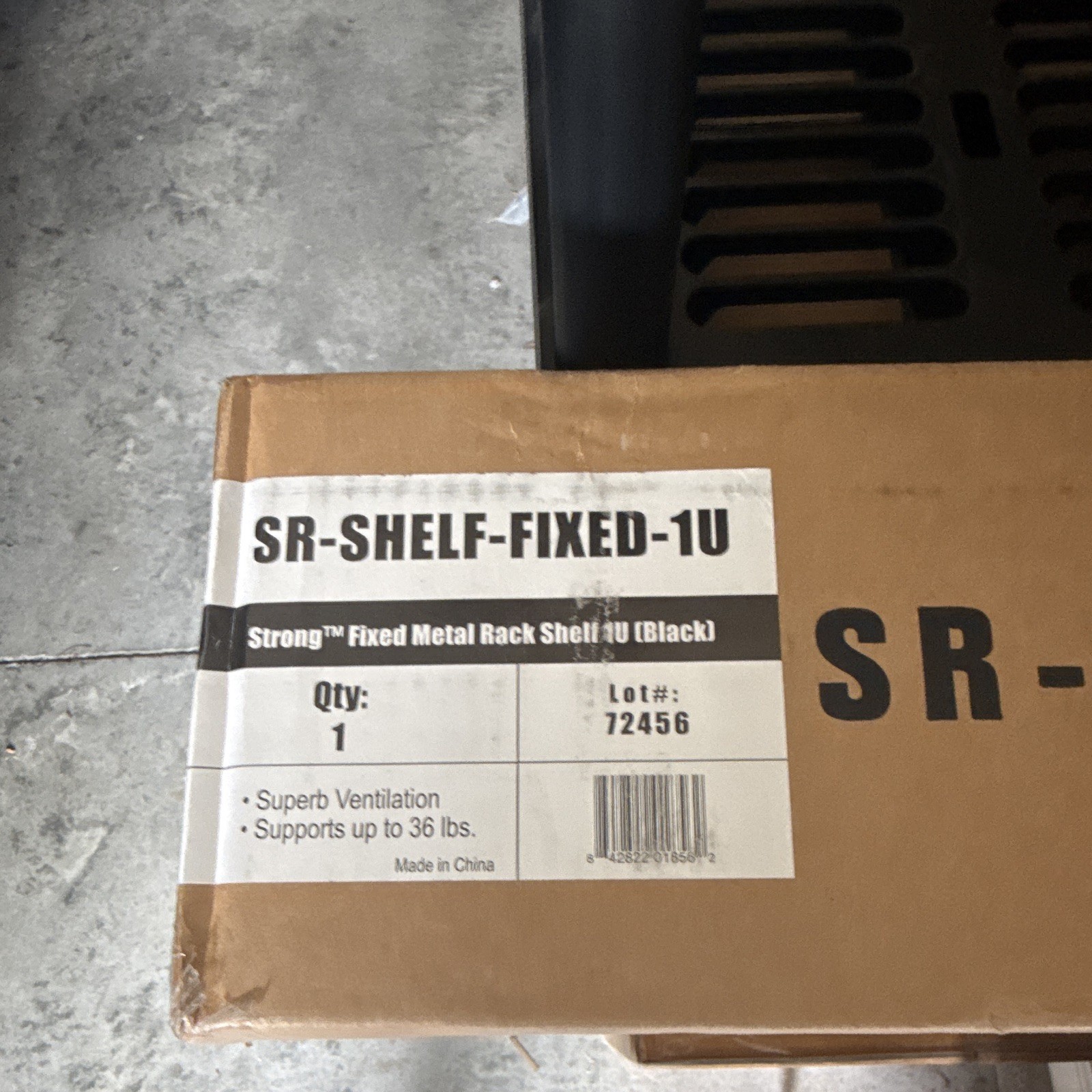 Strong 1U Fixed Metal Rack Shelf, Rack-Mounted 19 in, 36 lb Capacity