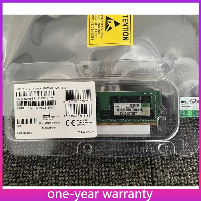 815100-B21 850881-001 840758-091 HPE 32GB DDR4 PC4-2666V GEN10 ECC Server Memory