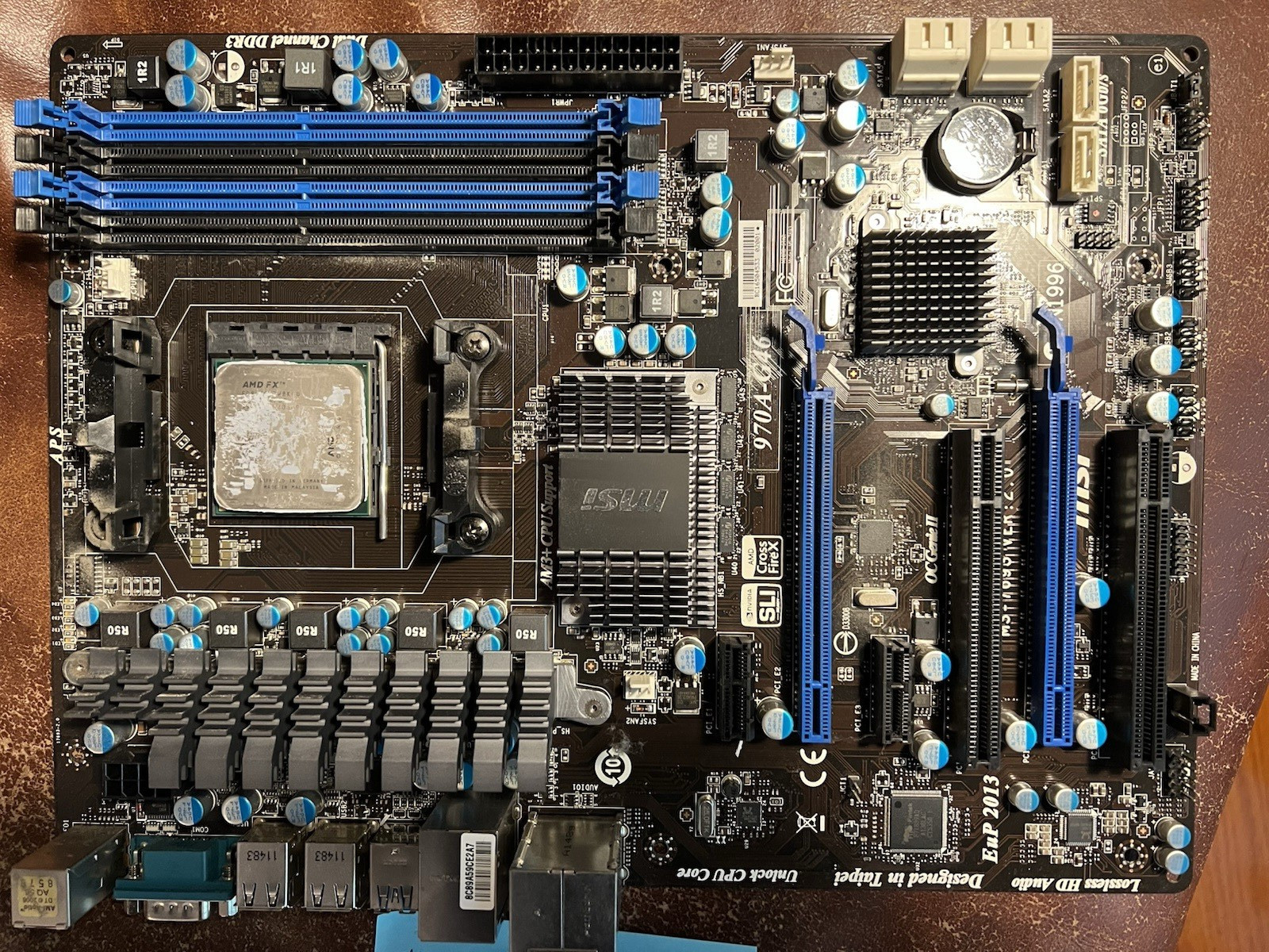MSI 970A-G46 ATX Socket AM3+ Motherboard & AMD FX 8-Core Processor + Heatsink