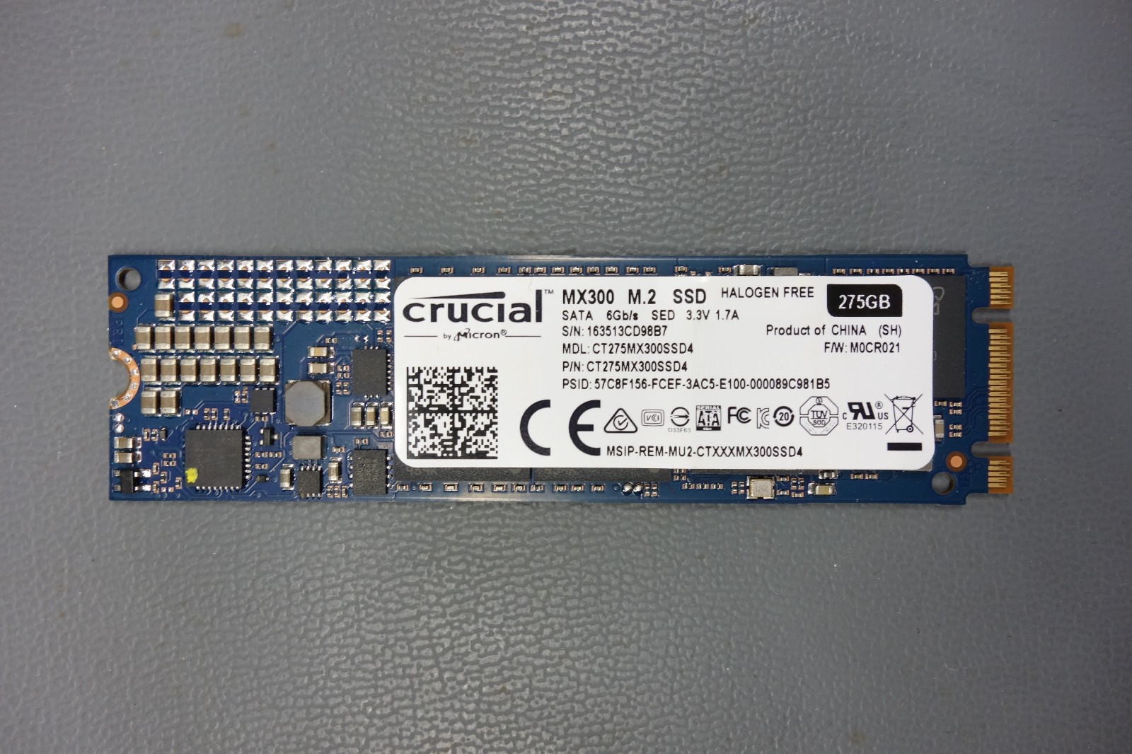 Crucial MX300 275GB SSD Solid State Drive SATA M.2 CT275MX300SSD4