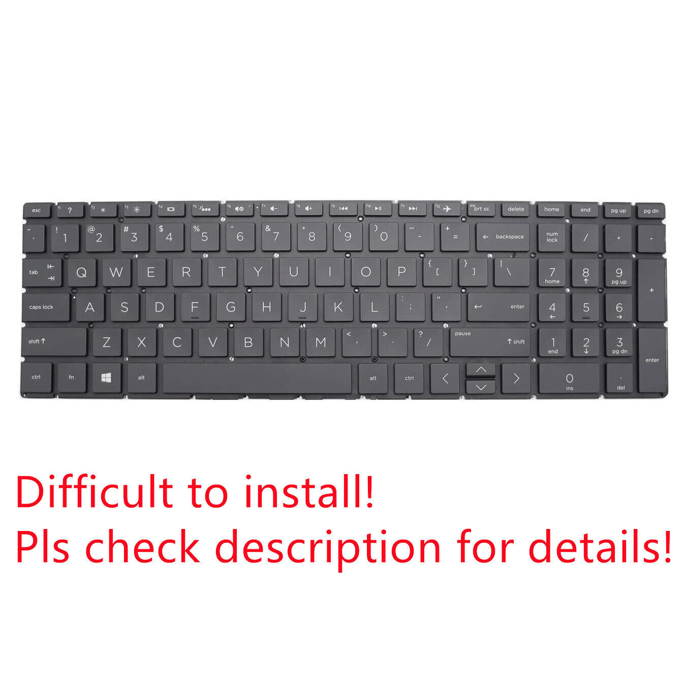 Original US Black Backlit Keyboard for HP 470 G7 Backlight