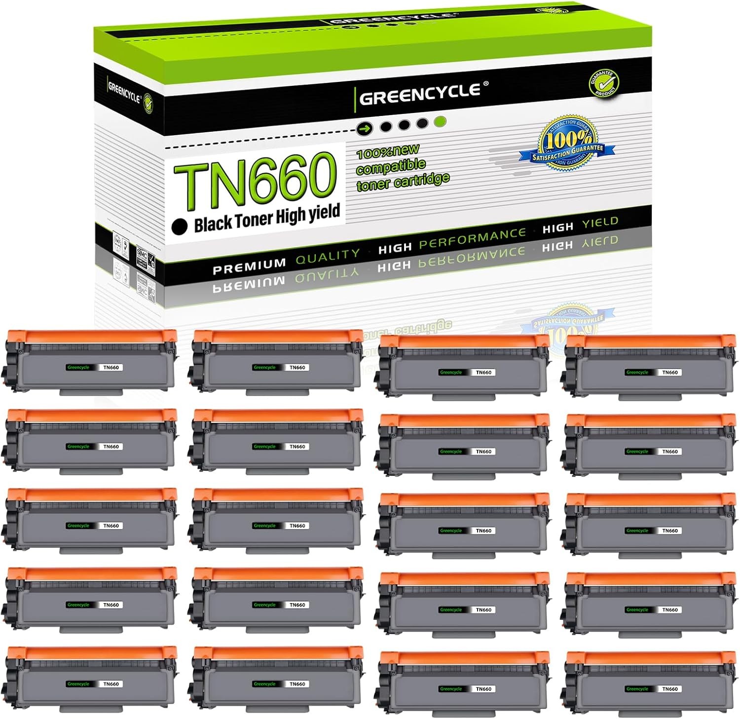20PK TN660 Toner Cartridge Fits for Brother TN-660 HL-L2300D HL-L2305W L2315DW