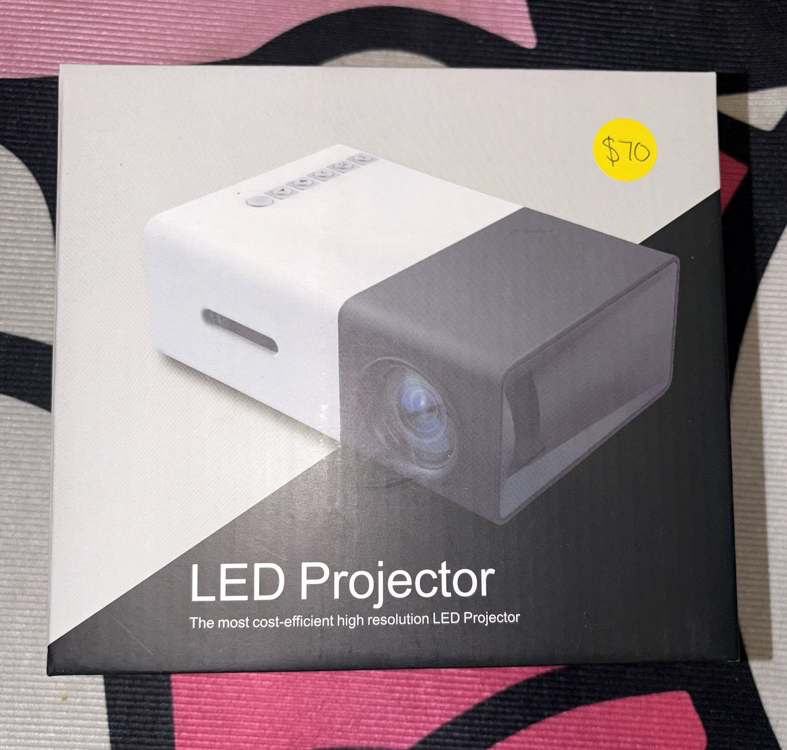 LED Projector Desktop Projector, LED Display Technology, White/Black Model