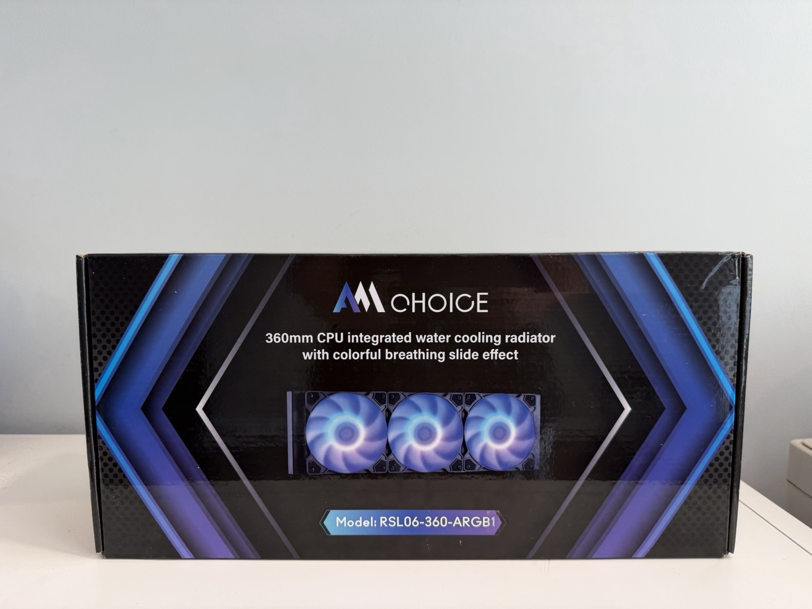AMCHOICE 360mm ARGB AIO Liquid CPU Cooler RSL06-360-ARGB1 Triple Fan