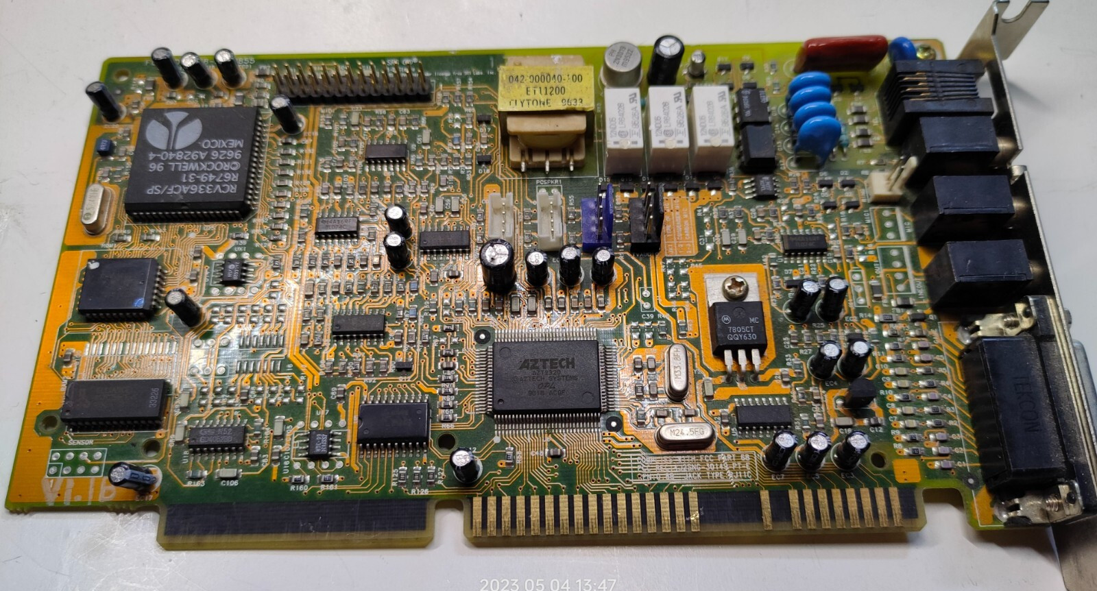 16-BIT ISA SRS Sound Card with modem Aztech AUDIO TELEPHONY 3500 I38-MMSN855