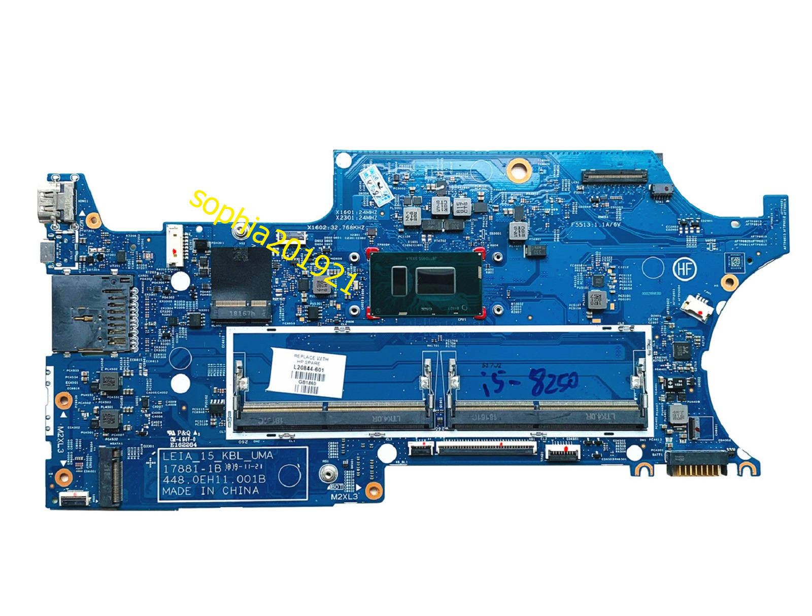L20844-001 L20844-601 448.0EH10.001B For HP X360 15-CR Motherboard I5-8250U CPU
