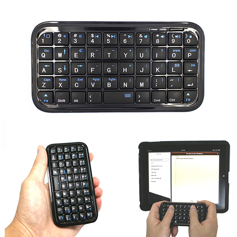 Mini Bluetooth 3.0 Keyboard Rechargeable Slim Wireless Keypad 49Keys for Tablets