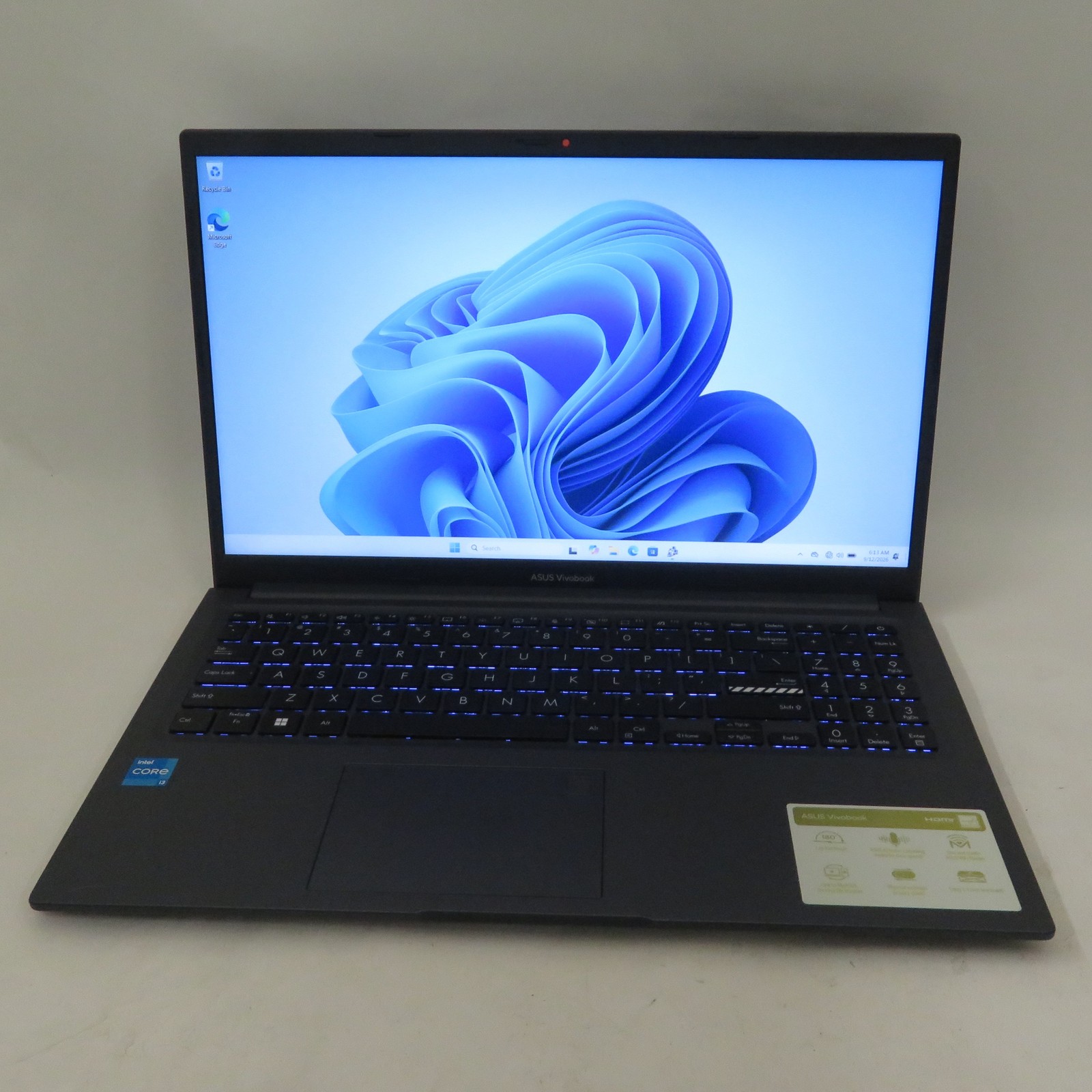 ASUS Vivobook 15 F1502ZA 15.6in i3 1220P 1.5GHz 8GB 256GB Win11