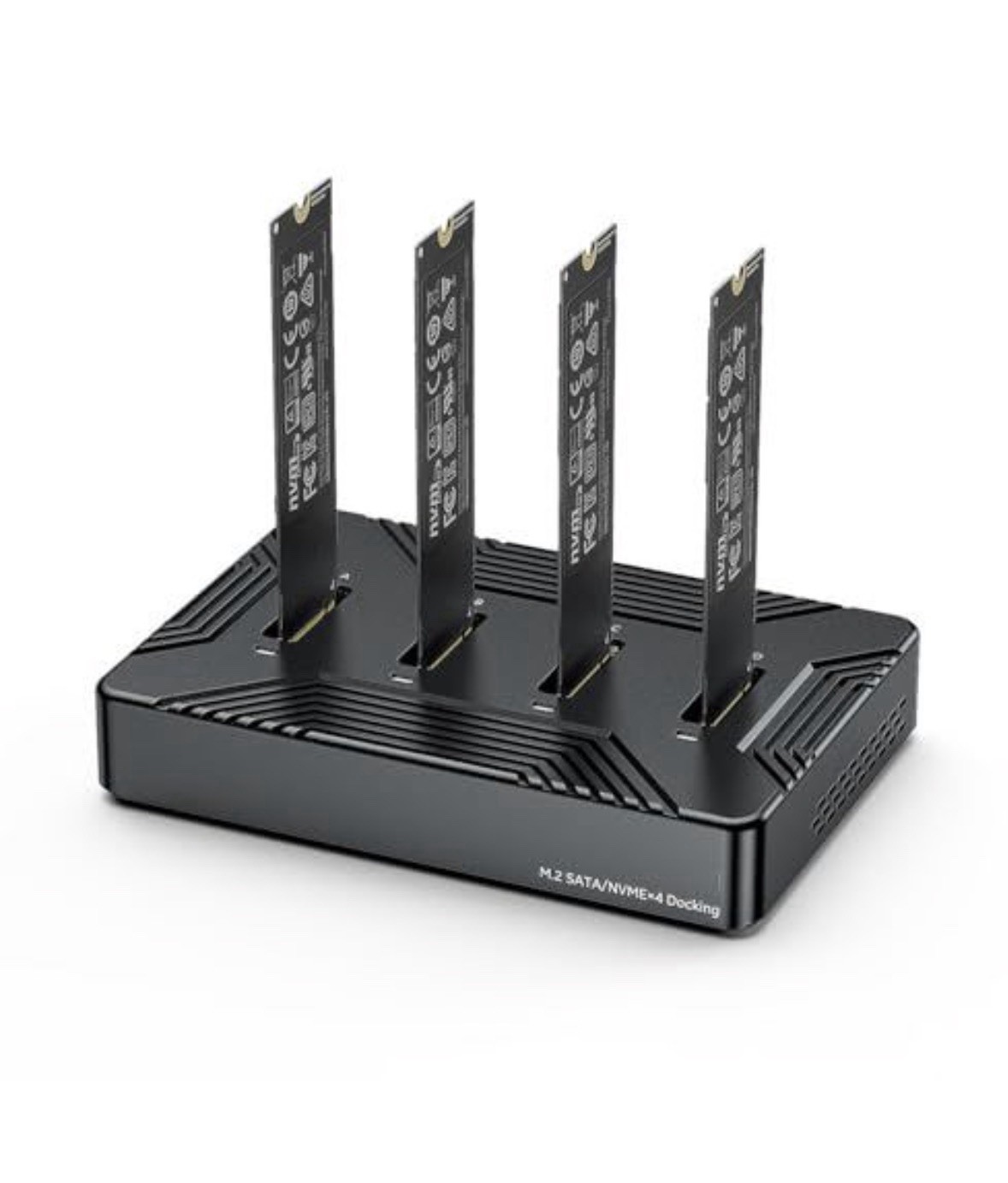 MiliPow 4-Bay M.2 NVME SATA SSD Enclosure Tool-Free, USB 3.2 Gen 2 10Gbps Ext...