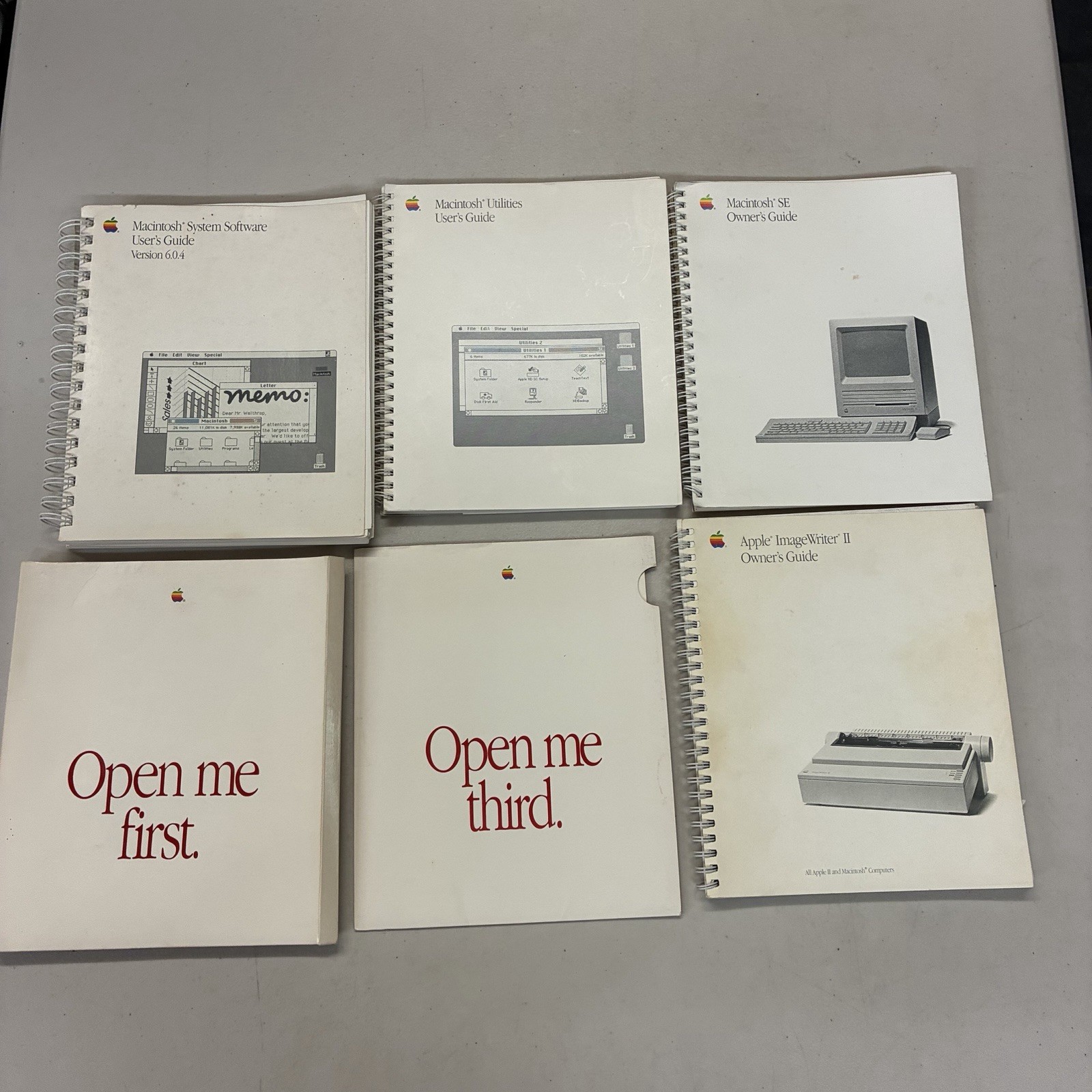 Vtg Lot 1988 1989 Macintosh SE Software Utilities Printer Guides w/ Disks More