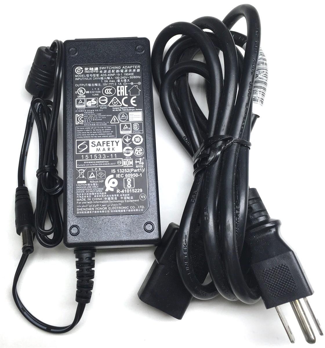 Original Honoto HP AC Adapter Power Supply for HP Monitors 32F 27F 19V 2.1A 40W