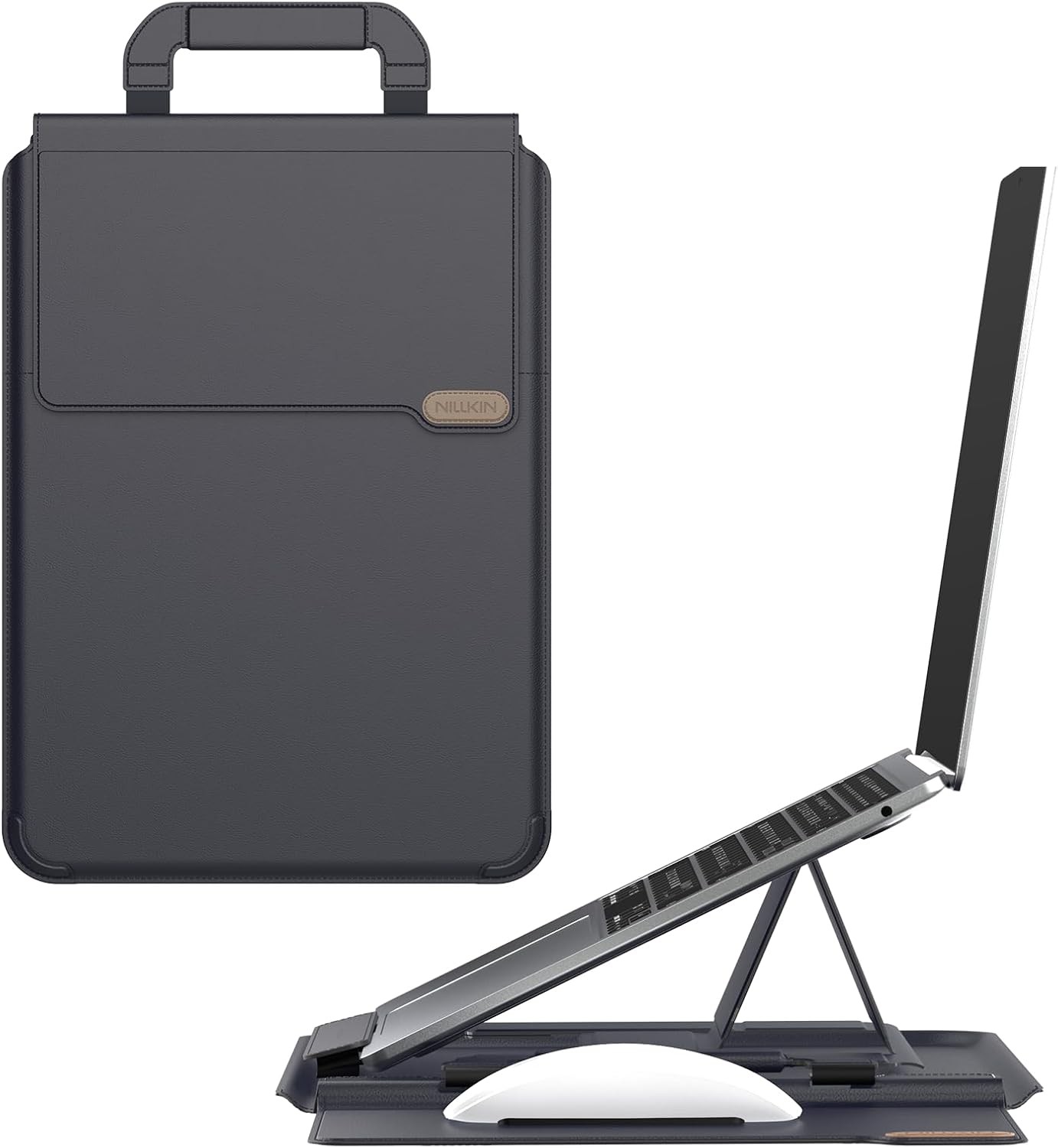 Versatile Pro Upgraded 13-16in Laptop Sleeve with Stand & Mouse Pad for MacBook/