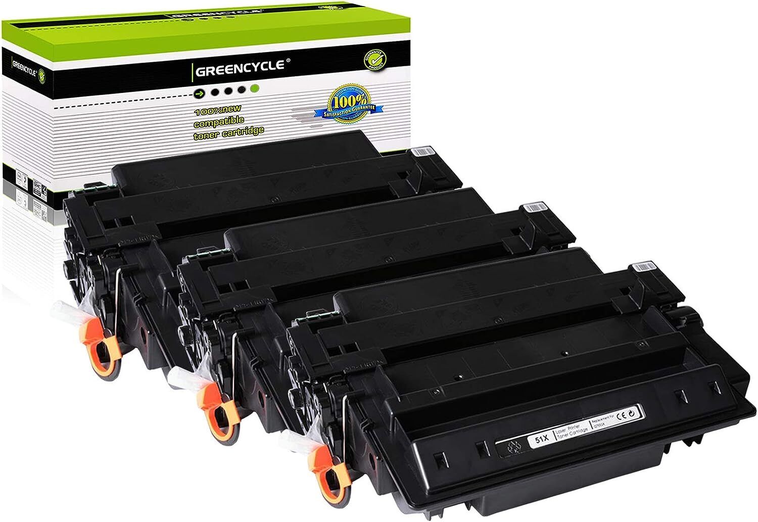 3PK Greencycle 51X Q7551X Toner Compatible for HP Laserjet M3027/3035/3035XS MFP