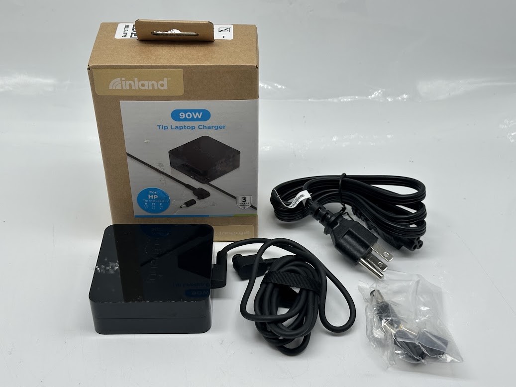 Inland 90W Laptop Power Adapter for HP Laptop (Includes 3 Tip)